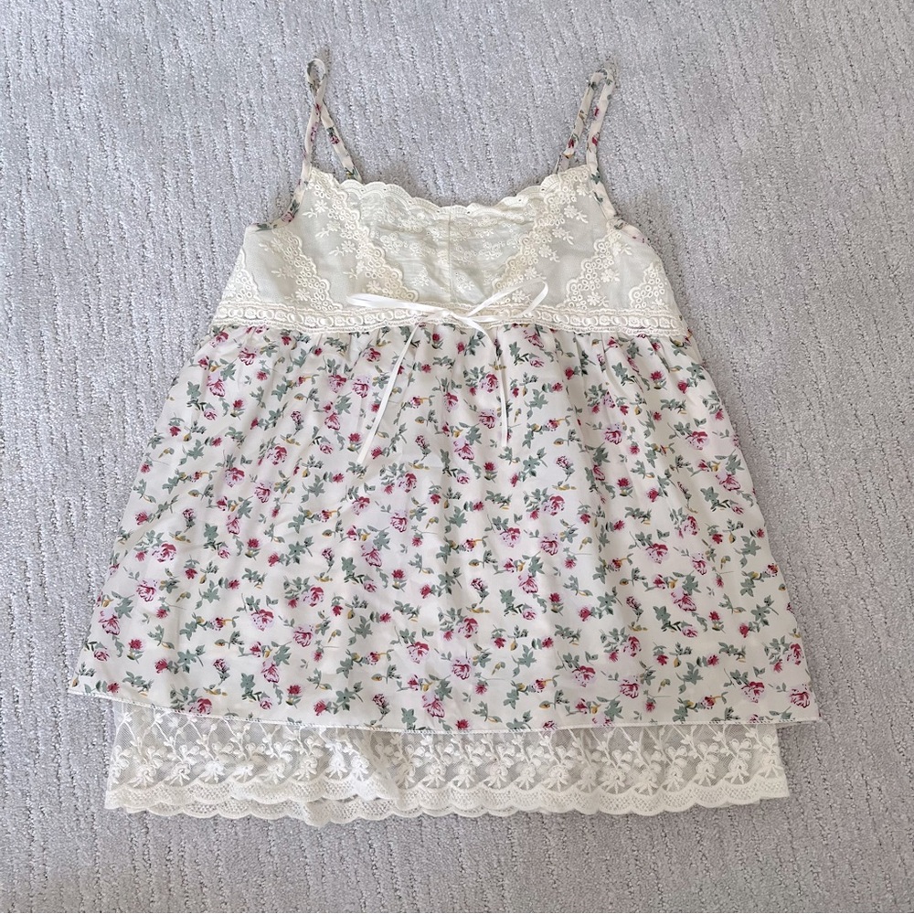 Girly Floral Tank Top